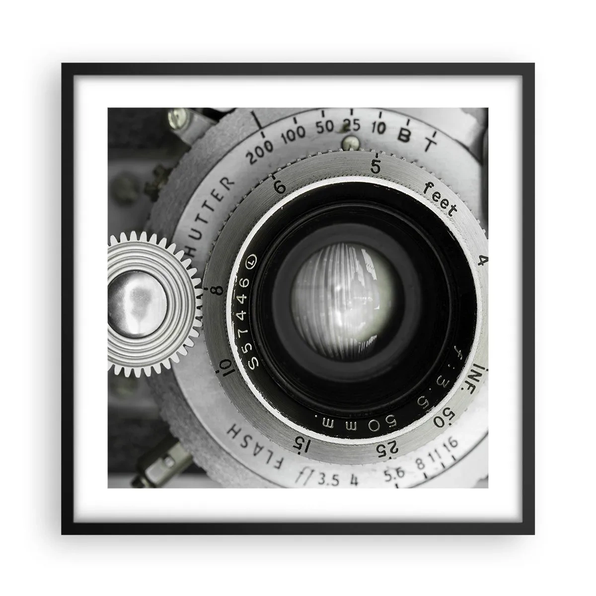 Affiche dans un cadre noir - Poster - Histoire d'Hollywood - 50x50 cm