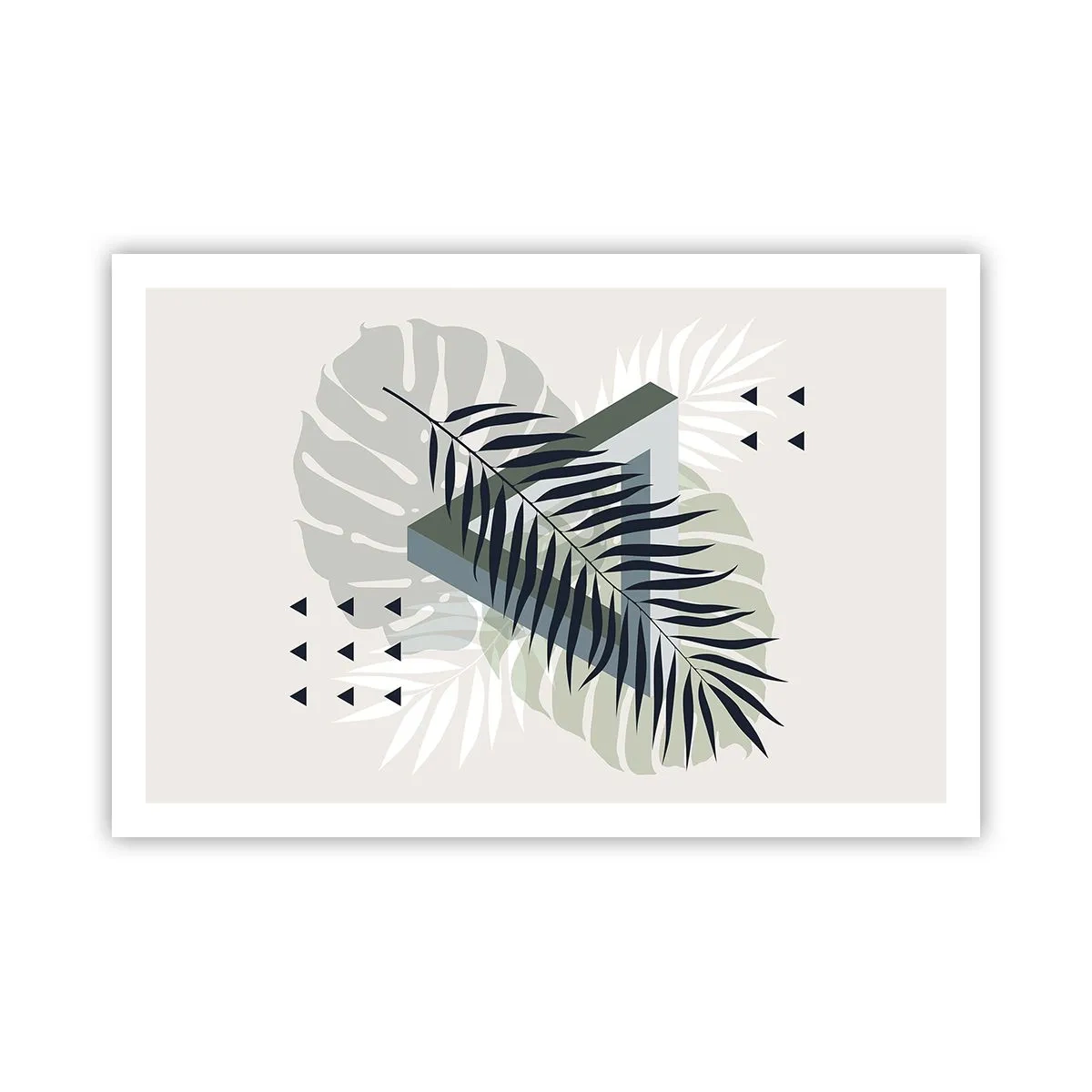 Affiche - Poster - Nature et géométrie - deux odres? - 91x61 cm