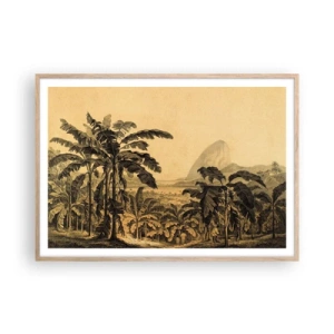 Affiche dans un chêne clair - Poster - Dans un climat colonial - 100x70 cm