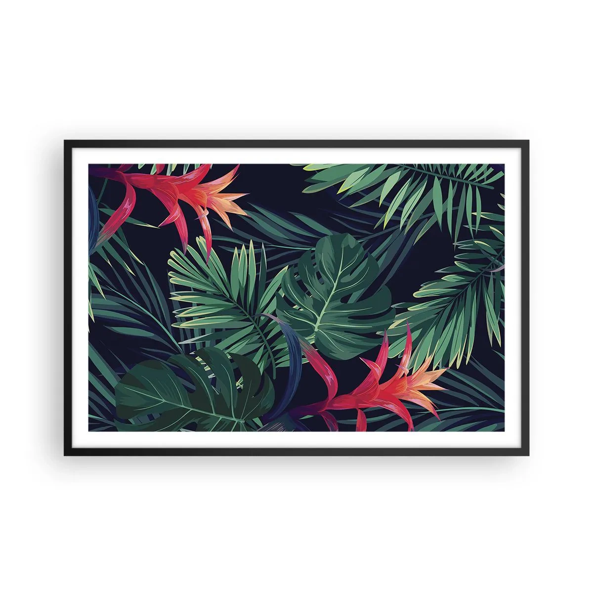 Affiche dans un cadre noir - Poster - immergé dans la nature - 91x61 cm