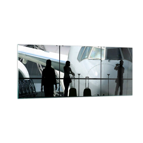 Impression sur verre - Image sur verre - Vis-à-vis de l'aéroport - 100x40 cm