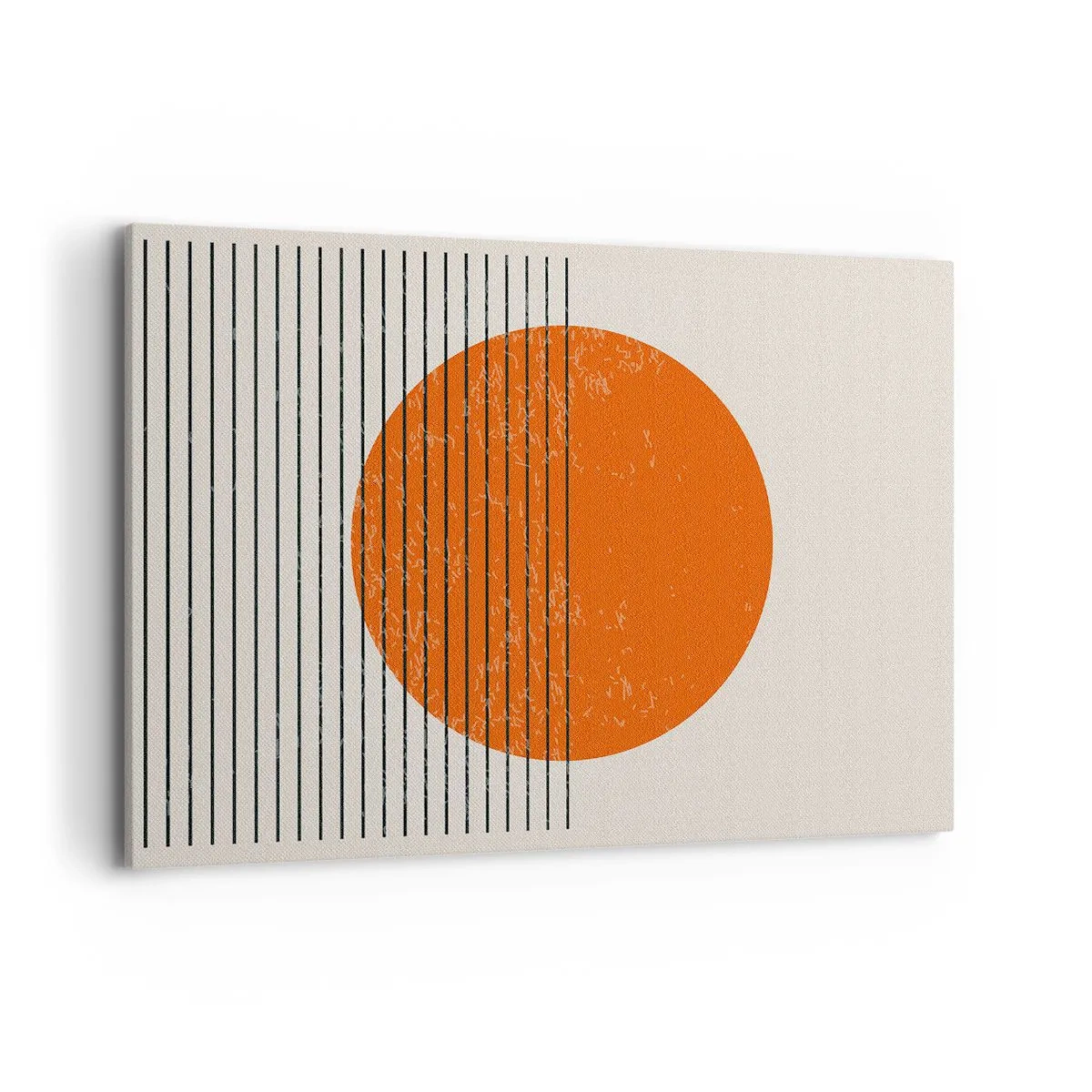 Impression sur toile - Image sur toile - Soleil minimaliste aux lignes géométriques - 100x70cm - Toujours le soleil - Décoration murale moderne pour le salon et la chambre ARTTOR