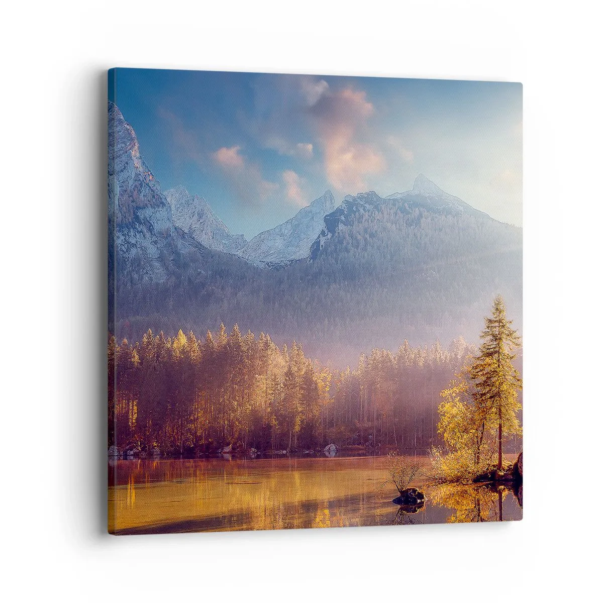 Impression sur toile - Image sur toile - Dans les montagnes et les vallées - 40x40 cm