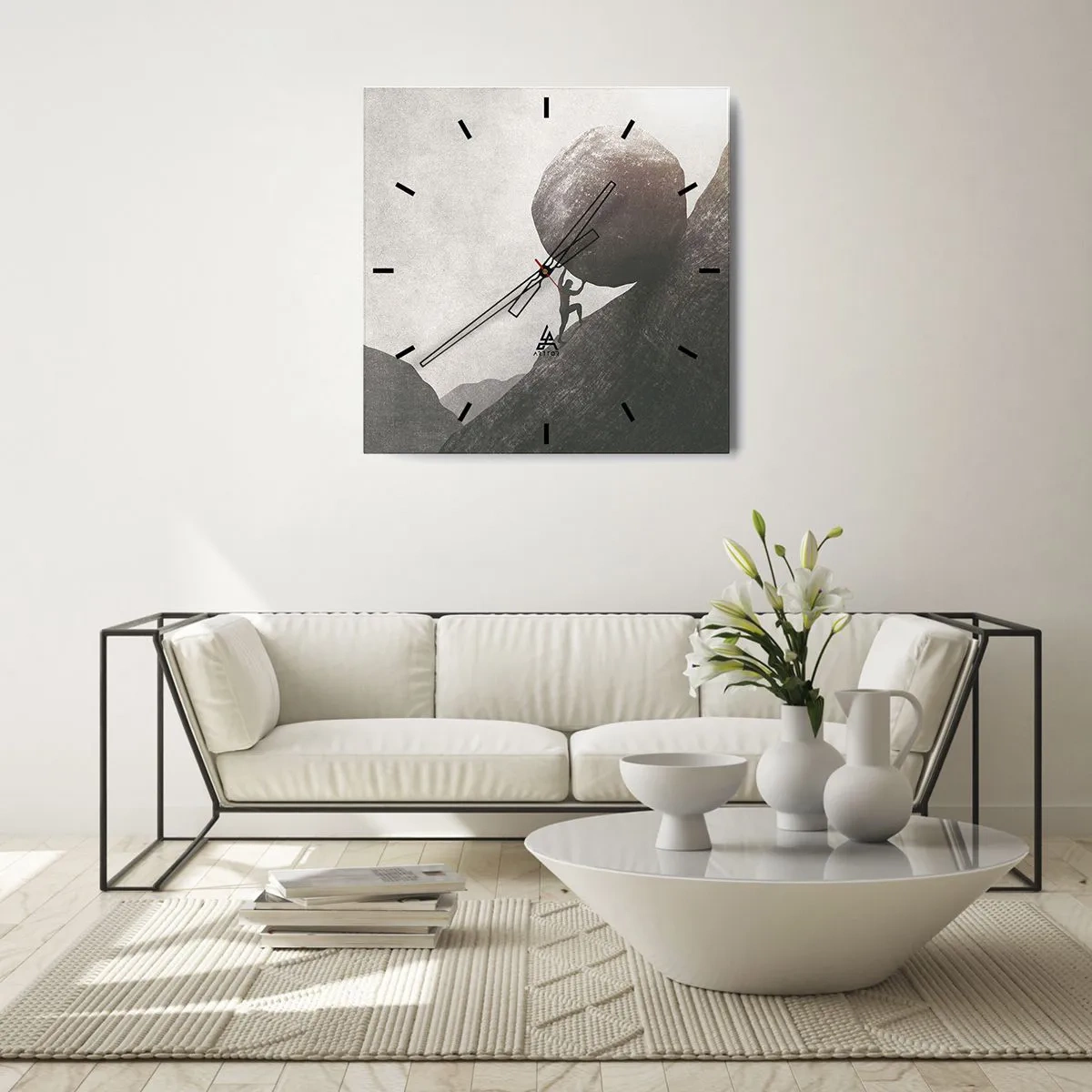 Horloge murale - Pendule murale - Je crois contre tout espoir - 40x40 cm