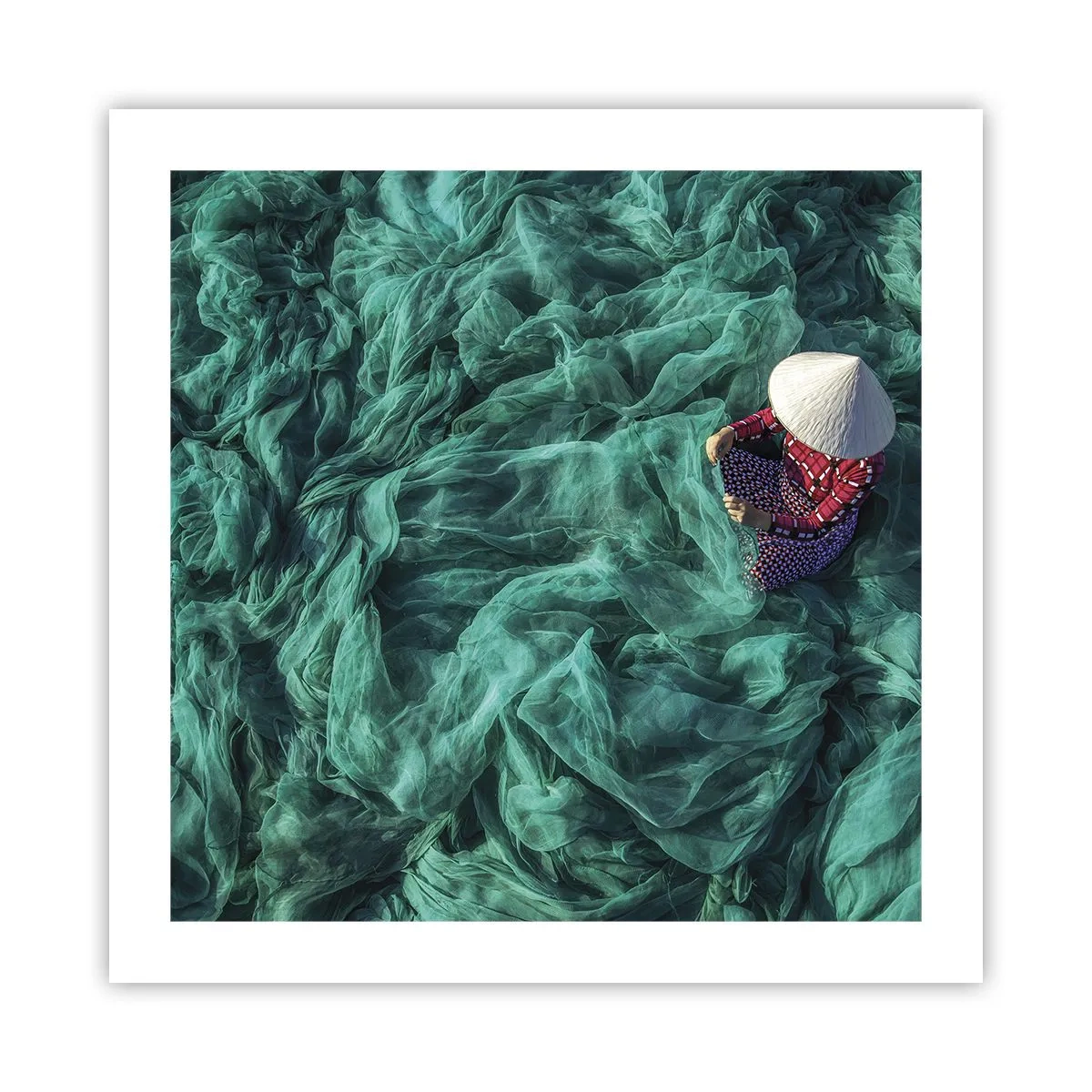 Affiche - Poster - Dans une mer de filet - 50x50 cm