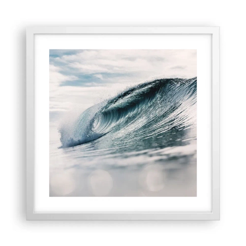 Affiche dans un cadre blanc - Poster - Pic d'eau - 40x40 cm