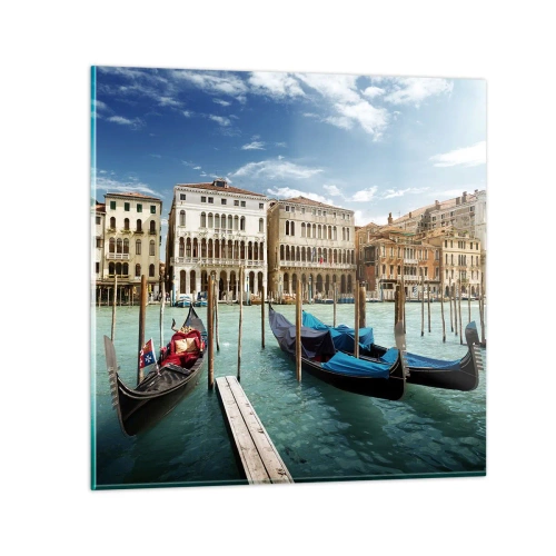 Impression sur verre - Image sur verre - Palace bleu ciel - 30x30 cm