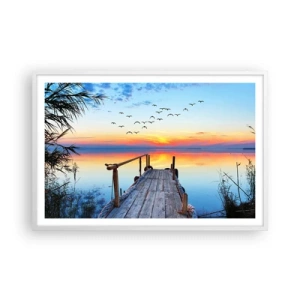 Affiche dans un cadre blanc - Poster - Il est temps de rentrer... - 91x61 cm