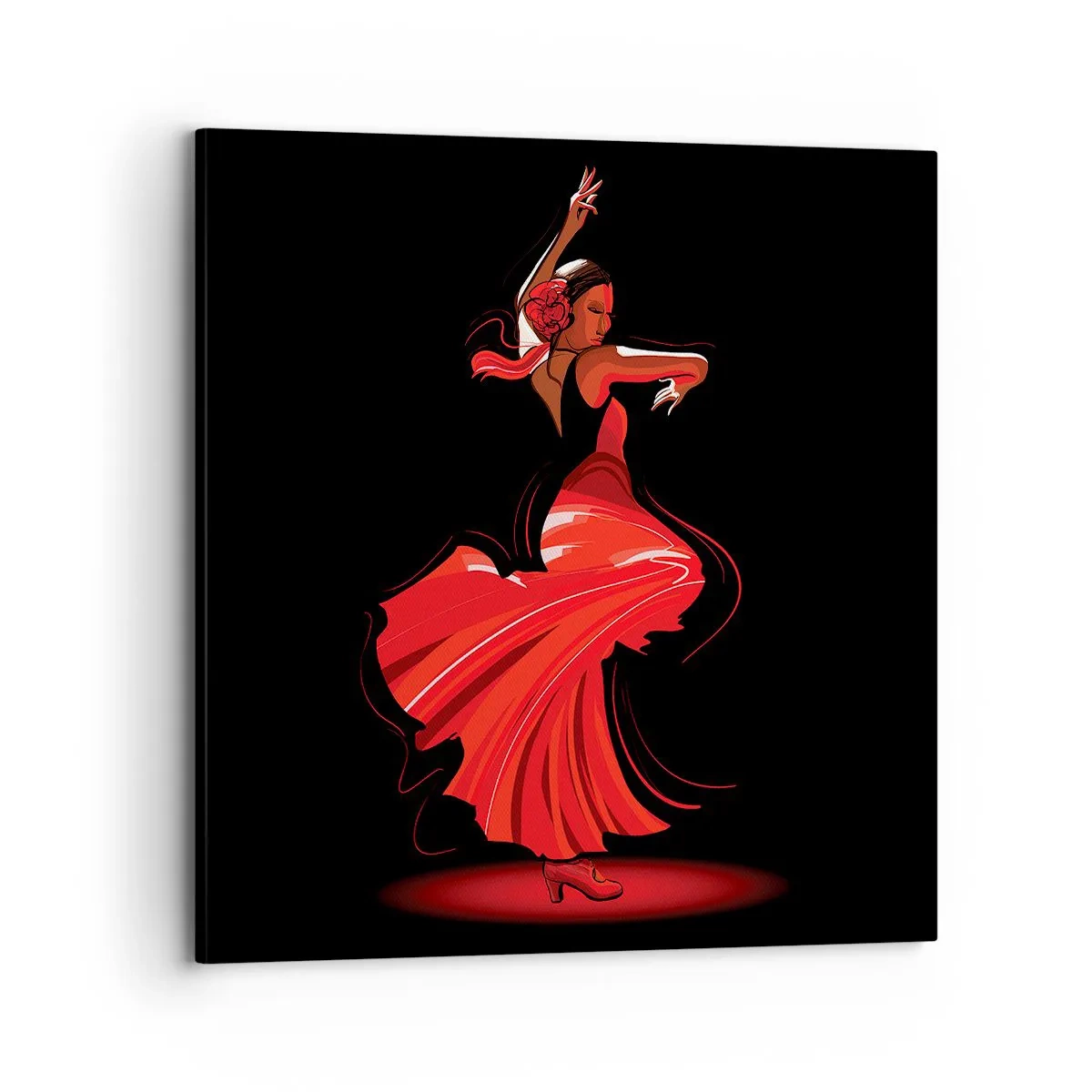Impression sur toile - Image sur toile - L'esprit fougueux du flamenco - 70x70 cm
