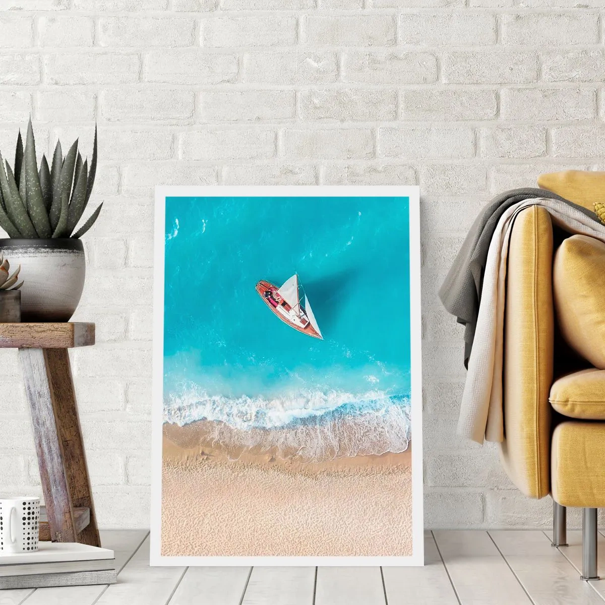 Affiche - Poster - A la frontière de l'azur et de l'or - 70x100 cm