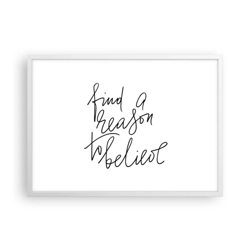 Affiche dans un cadre blanc - Poster - C'est possible - 70x50 cm