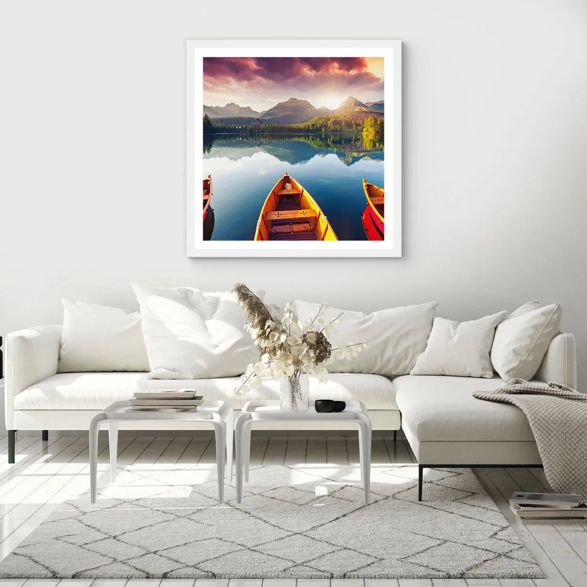 Affiche dans un cadre blanc - Poster - Rien contre nature - 60x60 cm