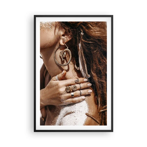 Affiche dans un cadre noir - Poster - Reine des plages sauvages - 61x91 cm