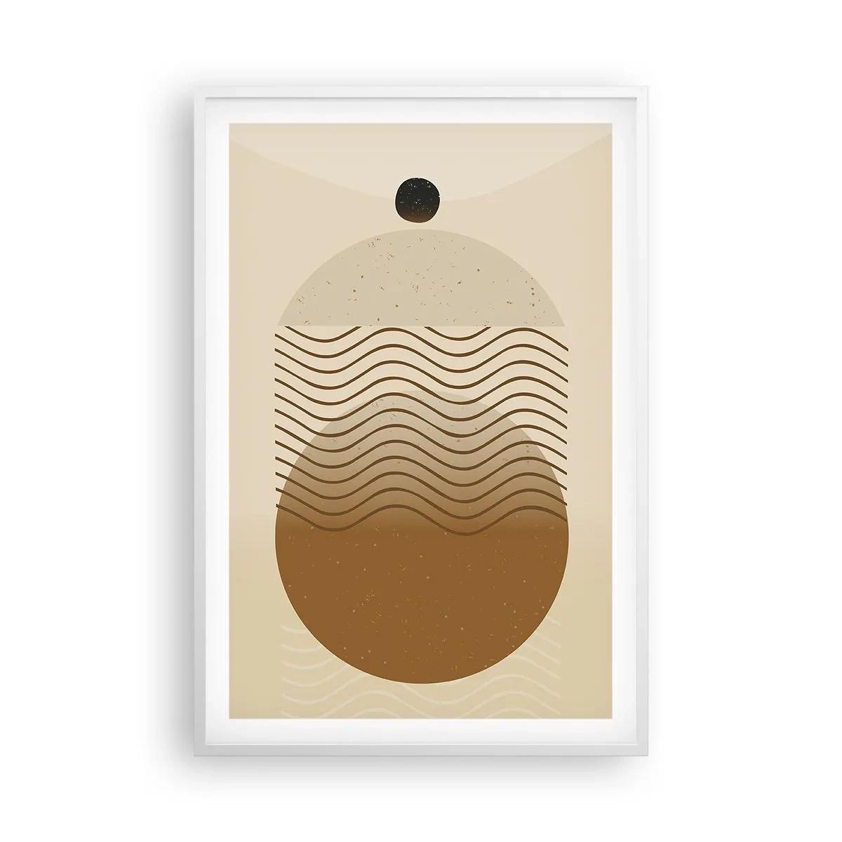 Affiche dans un cadre blanc - Poster - Sur l'origine des figures géométriques - 61x91 cm