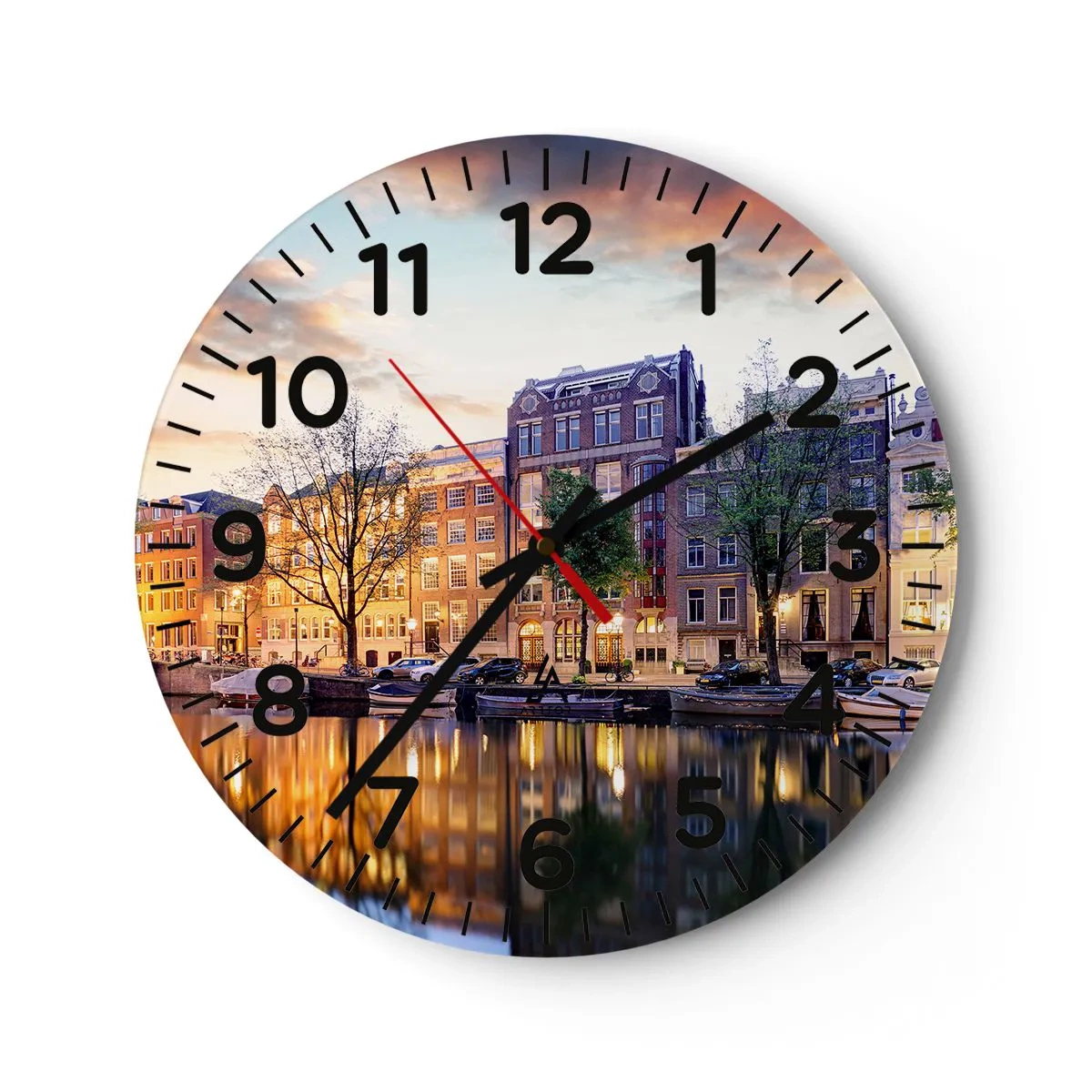Horloge murale - Pendule murale - Beauté hollandaise sobre et sereine - 30x30 cm