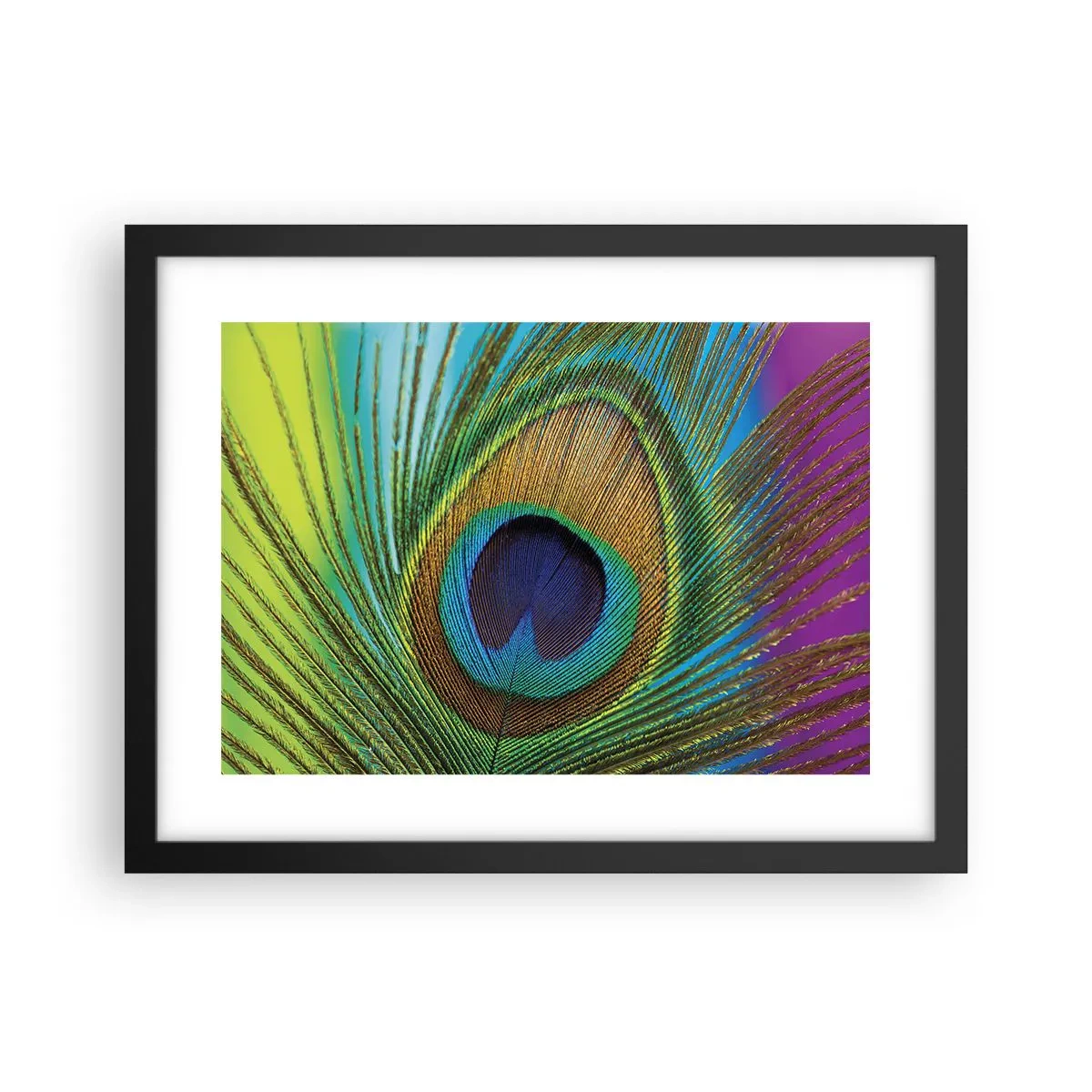 Affiche dans un cadre noir - Poster - Les yeux dans les yeux - 40x30 cm