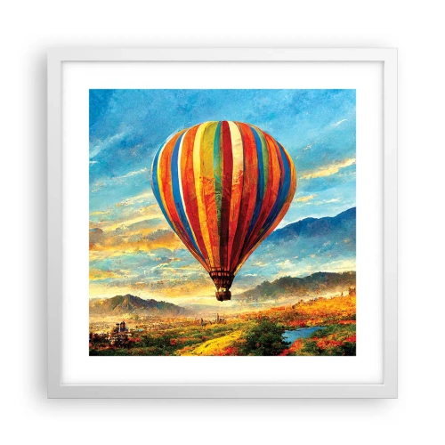 Affiche dans un cadre blanc - Poster - Dans le silence on voit mieux - 40x40 cm