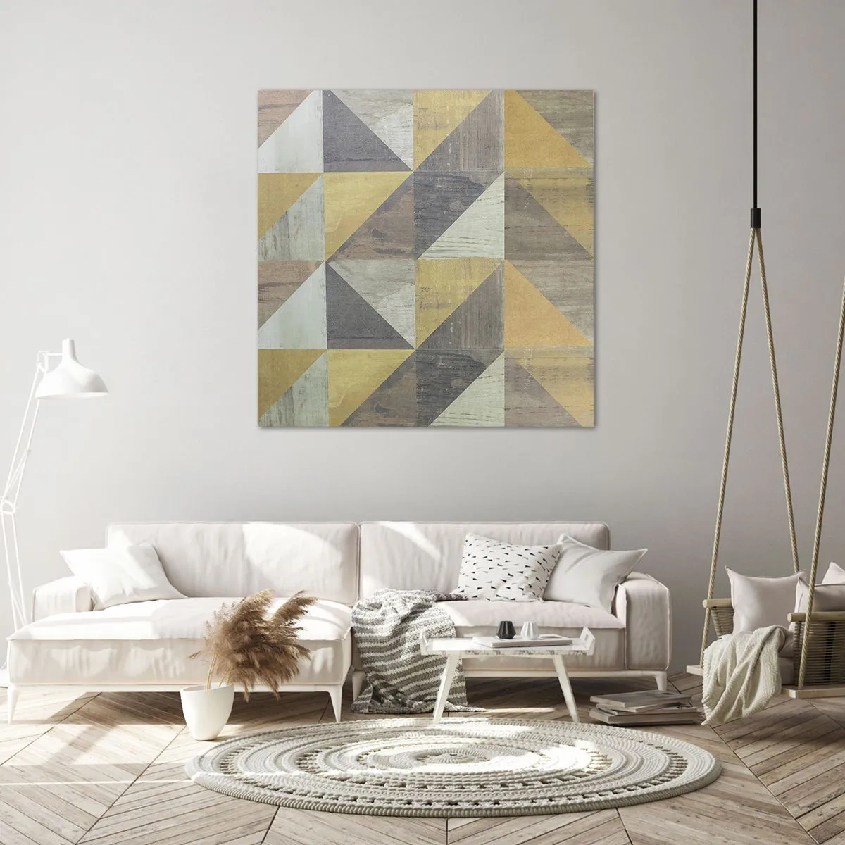 Impression sur toile - Image sur toile - Suivant l'angle du triangle - 60x60 cm