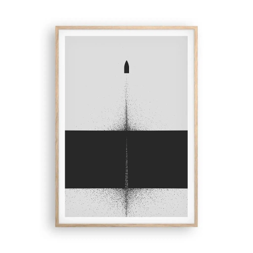 Affiche dans un chêne clair - Poster - Droit au but - 70x100 cm