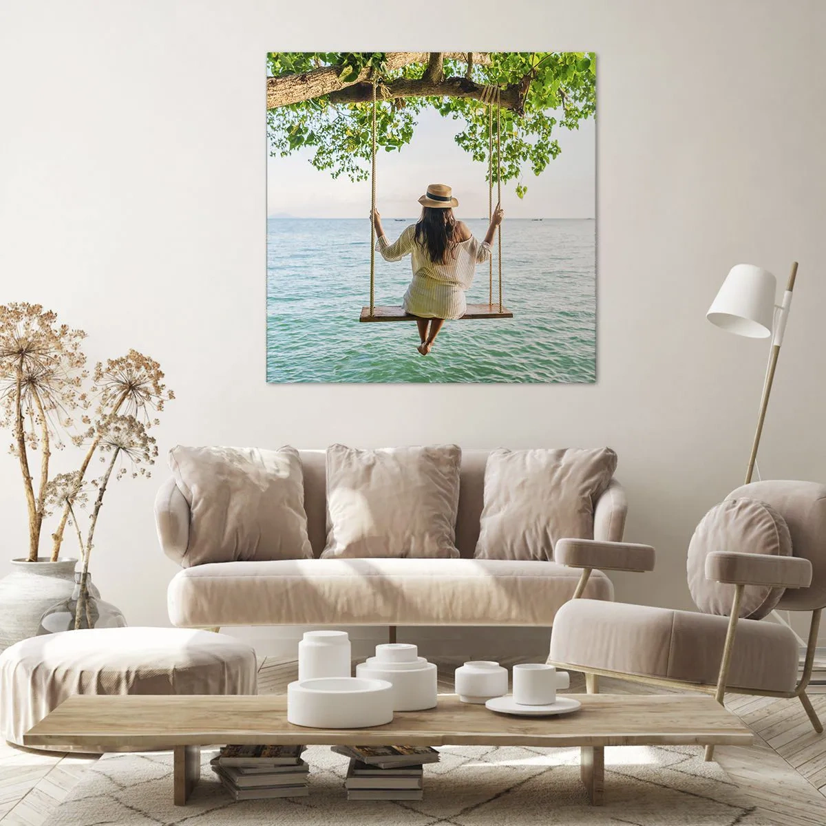 Impression sur toile - Image sur toile - La vie est belle - 50x50 cm