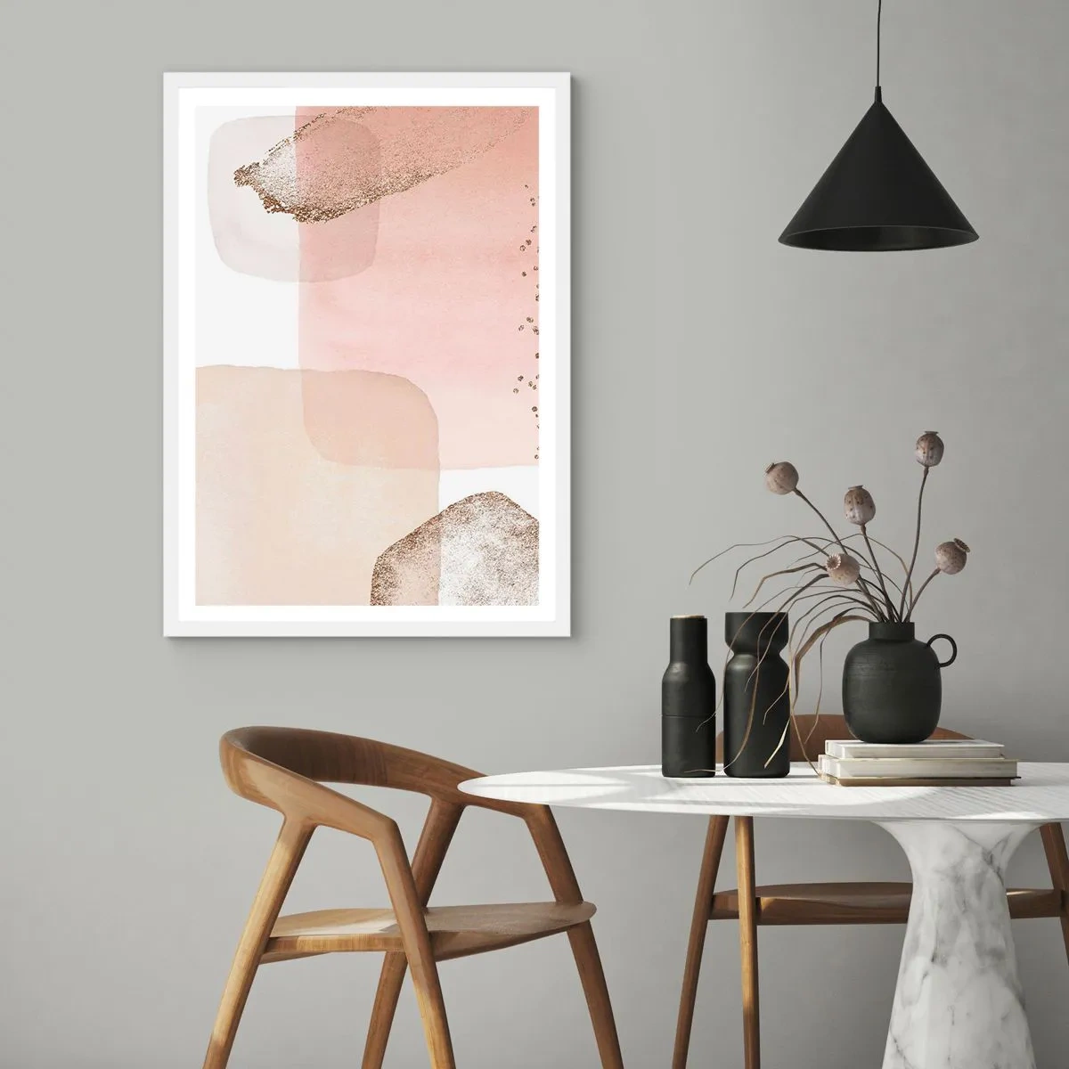 Affiche dans un cadre blanc - Poster - Regard à travers la couleur - 50x70 cm