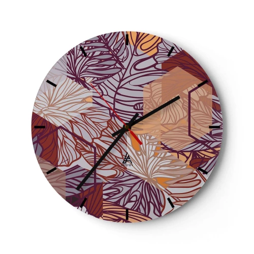 Horloge murale - Pendule murale - Relation impossible entre la géométrie et la nature - 40x40 cm