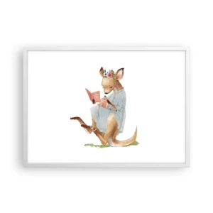 Affiche dans un cadre blanc - Poster - Lis-moi maman - 70x50 cm