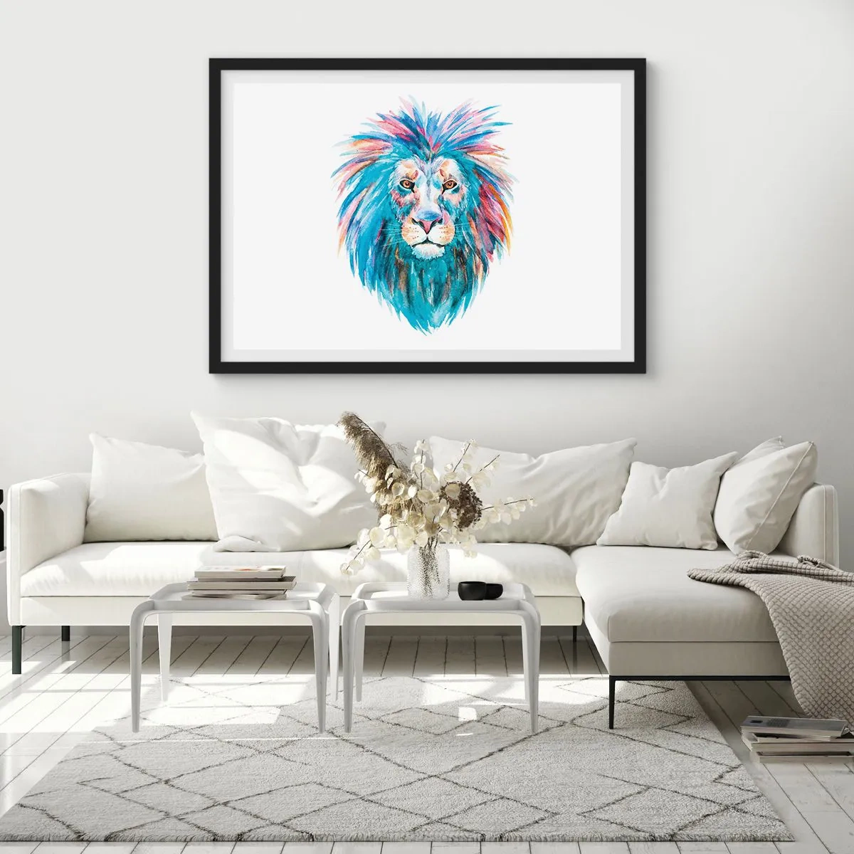 Affiche dans un cadre noir - Poster - Aura électrique - 50x40 cm