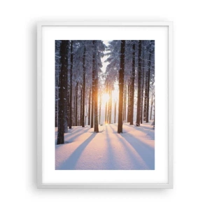 Affiche dans un cadre blanc - Poster - Clairement en noir et blanc - 40x50 cm