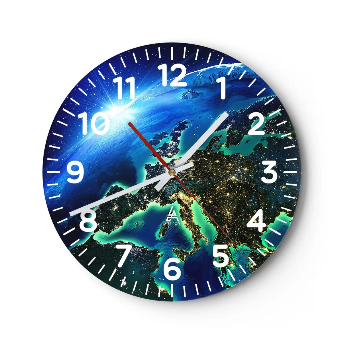 Horloge murale - Pendule murale - Europe pétillante - 40x40 cm