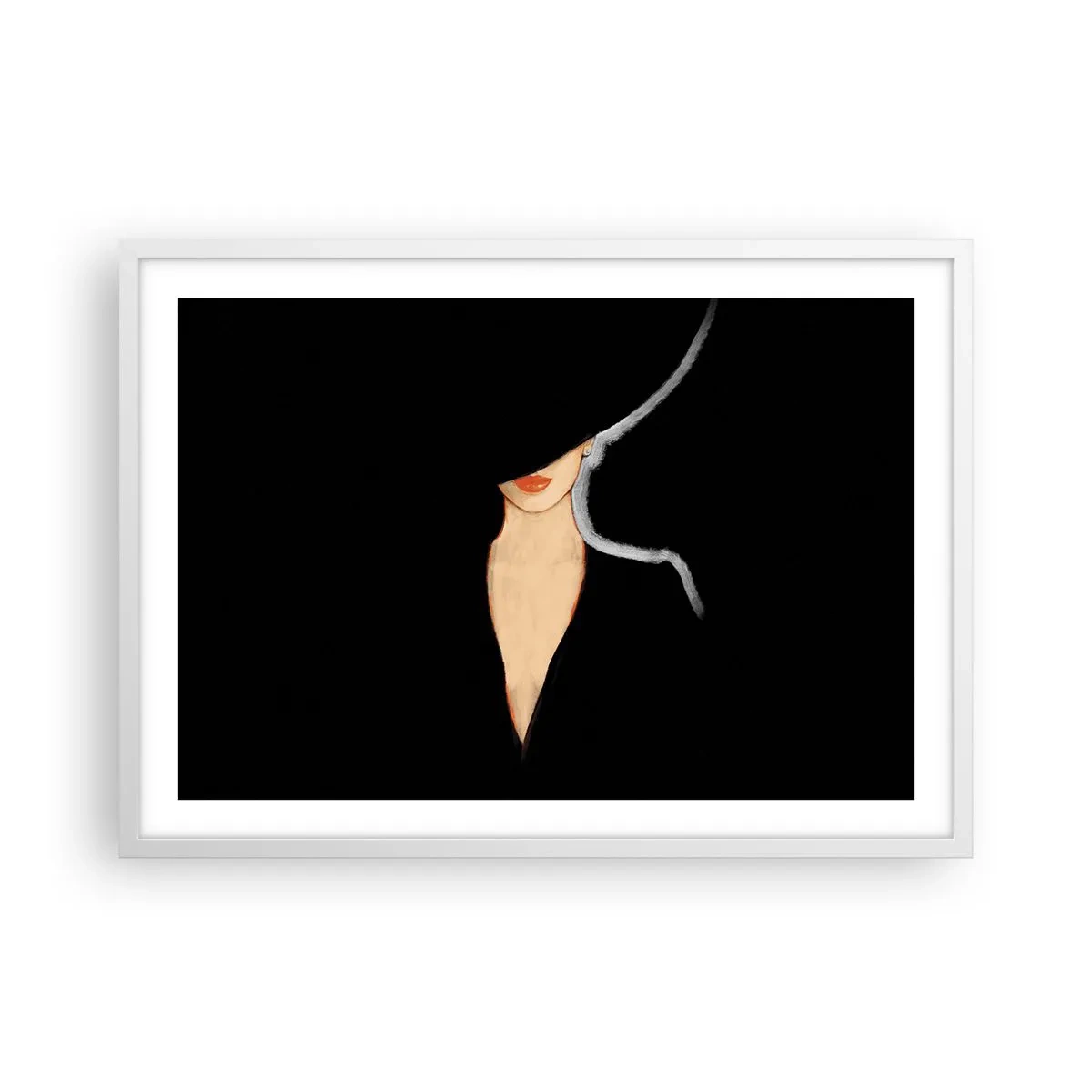 Affiche dans un cadre blanc - Poster - Élégance et style - 70x50 cm