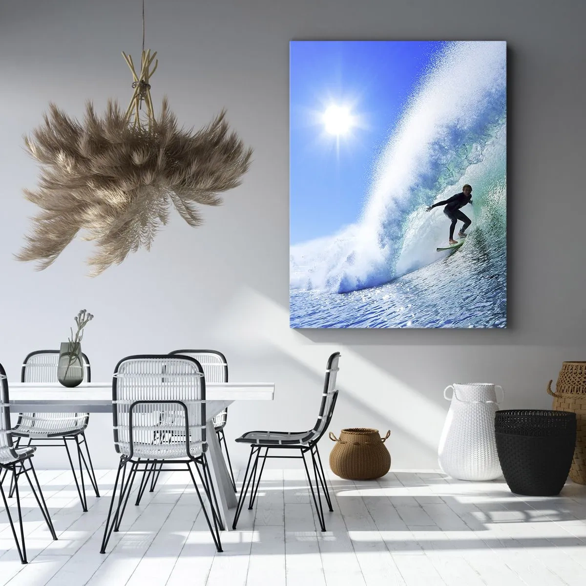 Impression sur toile - Image sur toile - A travers le grand ciel bleu - 55x100 cm