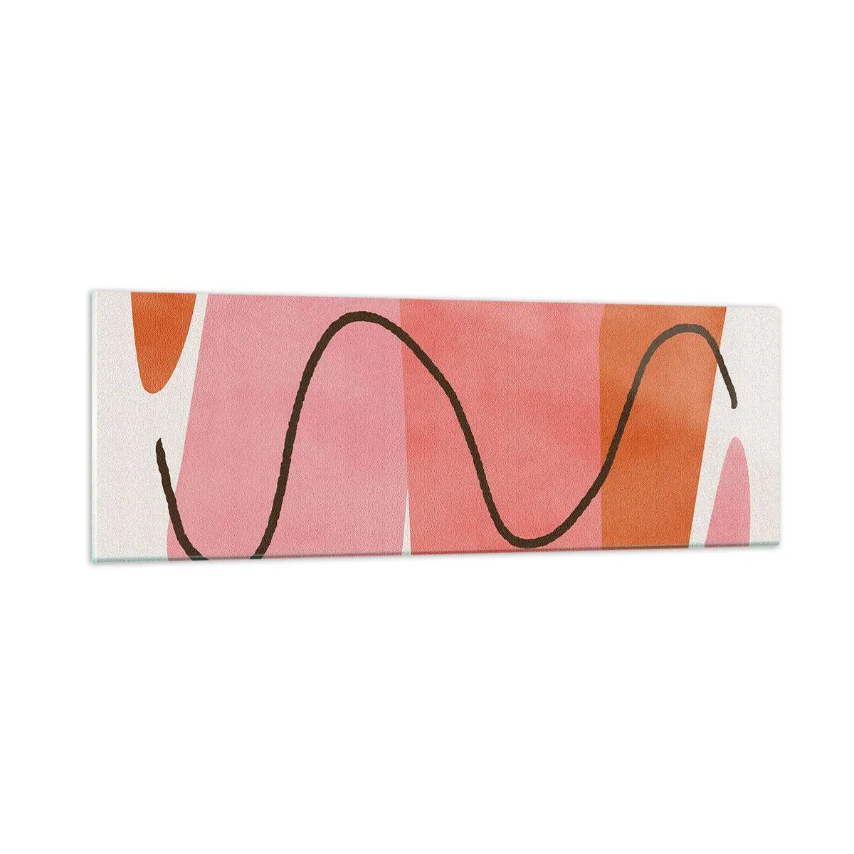 Impression sur verre - Image sur verre - mouvement doux des formes - 90x30 cm