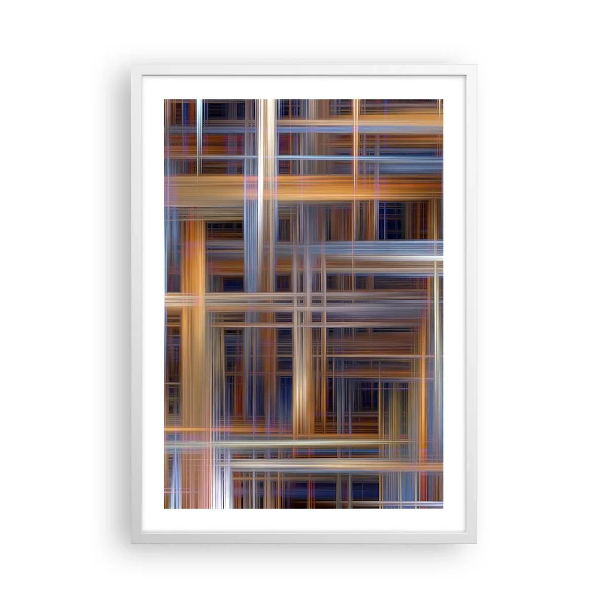 Affiche dans un cadre blanc - Poster - Tissé de lumière - 50x70 cm