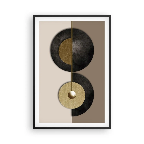 Affiche dans un cadre noir - Poster - Variations autour du cercle - 61x91 cm