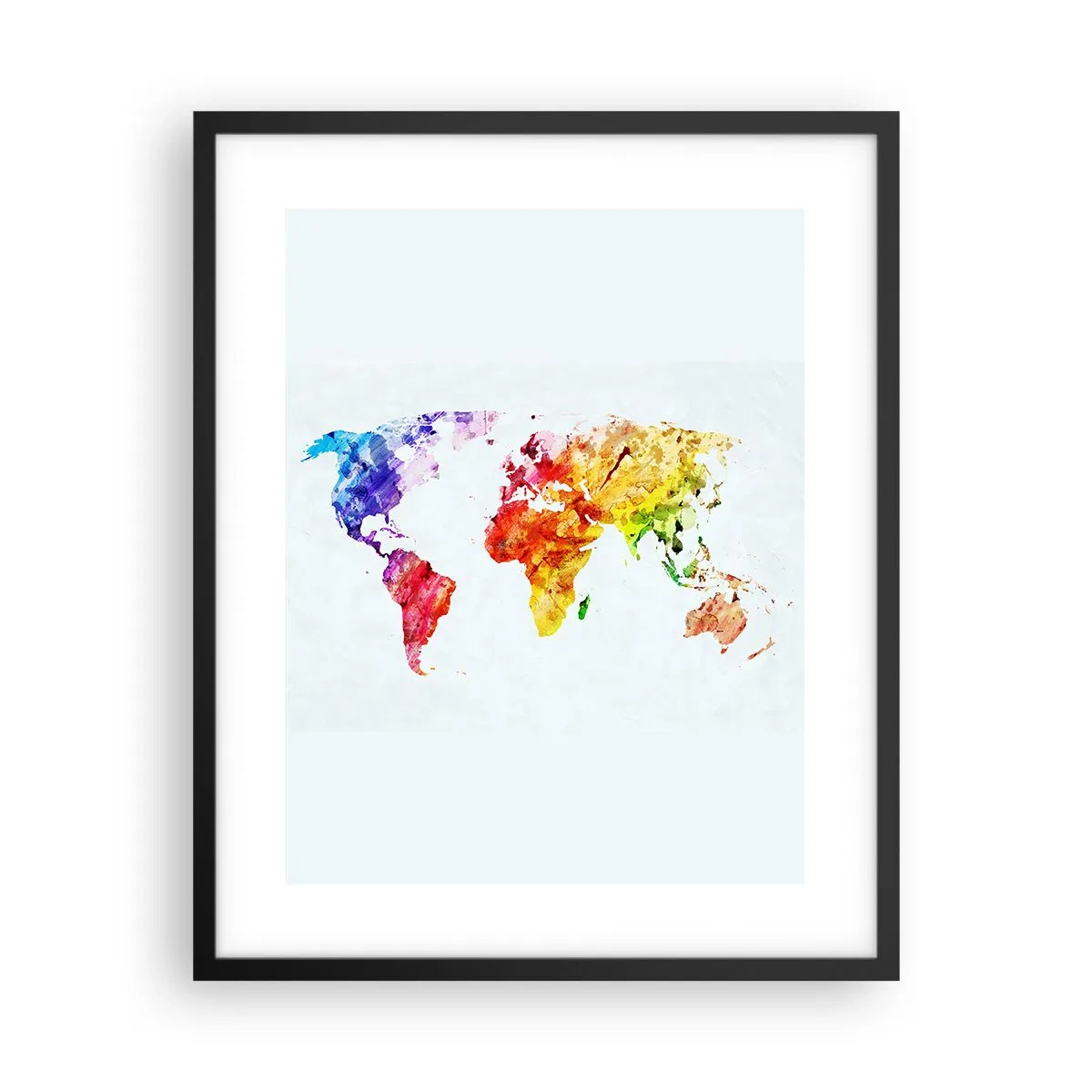 Affiche dans un cadre noir - Poster - Toutes les couleurs du monde - 40x50 cm