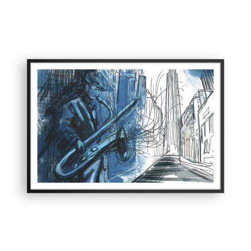 Affiche dans un cadre noir - Poster - Rhapsodie urbaine - 91x61 cm