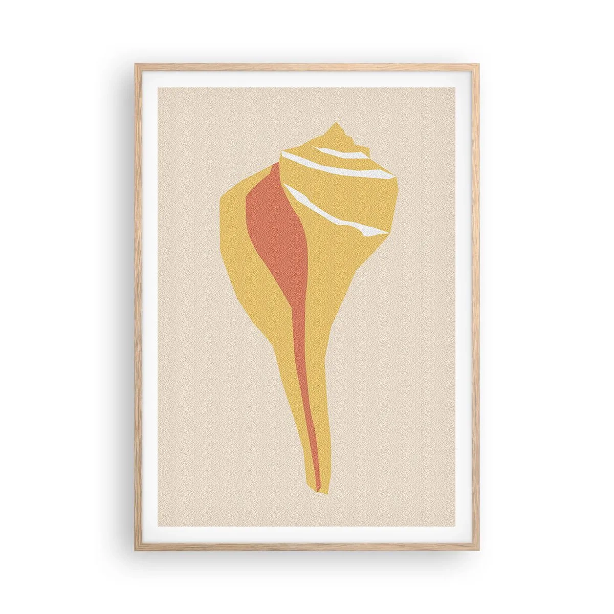 Affiche dans un chêne clair - Poster - Abstraction organique – croissance - 70x100 cm