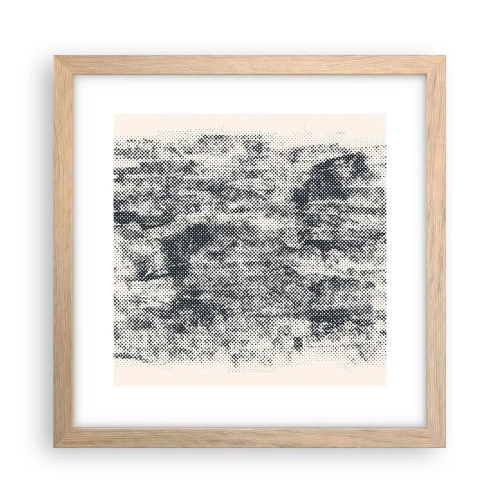 Affiche dans un chêne clair - Poster - Composition brumeuse - 30x30 cm