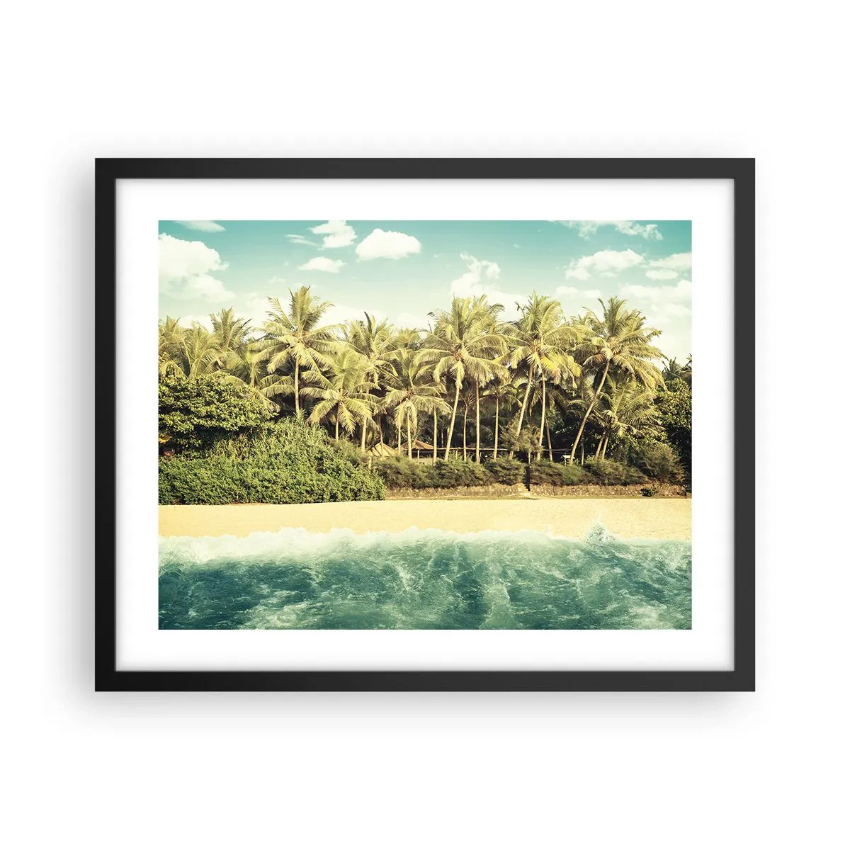 Affiche dans un cadre noir - Poster - Peut-être ici? - 50x40 cm