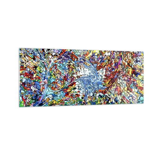 Impression sur verre - Image sur verre - Goutte de vitrail - 100x40 cm