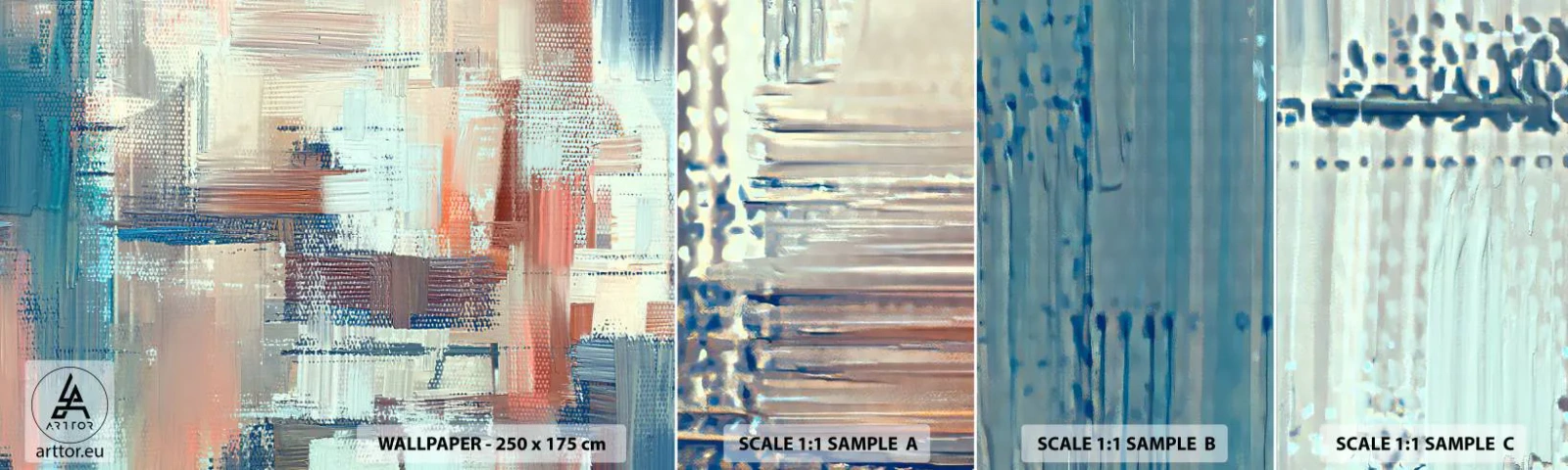 Échantillon de Papier Peint Autocollant Deluxe Sticker - Atteindre la lumière - Pastel, Minimalisme, Brillant - 100x30 cm