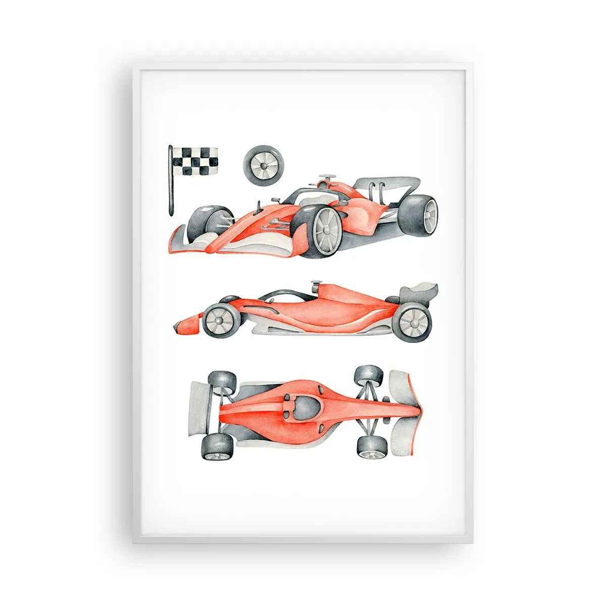 Affiche dans un cadre blanc - Poster - poursuis ton rêve - 70x100 cm