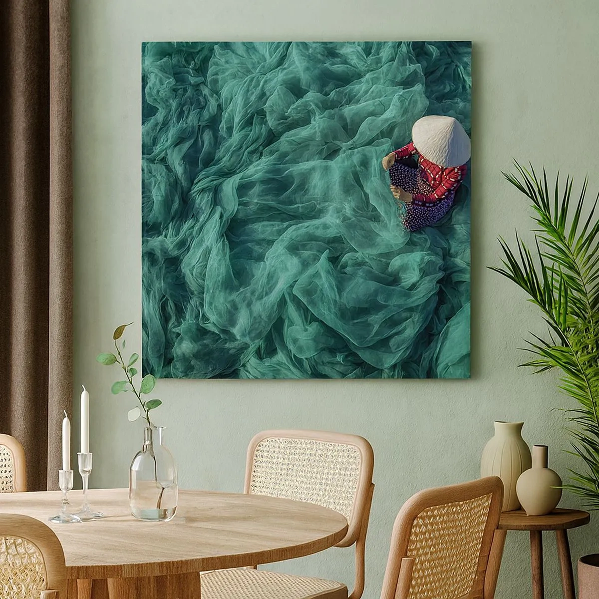 Impression sur toile - Image sur toile - Dans une mer de filet - 30x30 cm