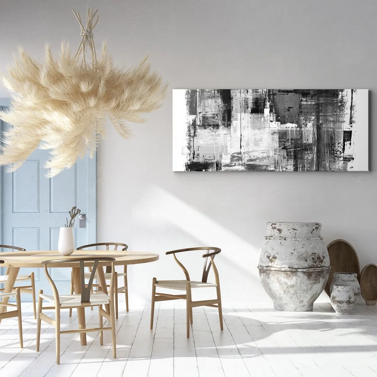 Impression sur toile - Image sur toile - Le gris est beau - 90x30 cm