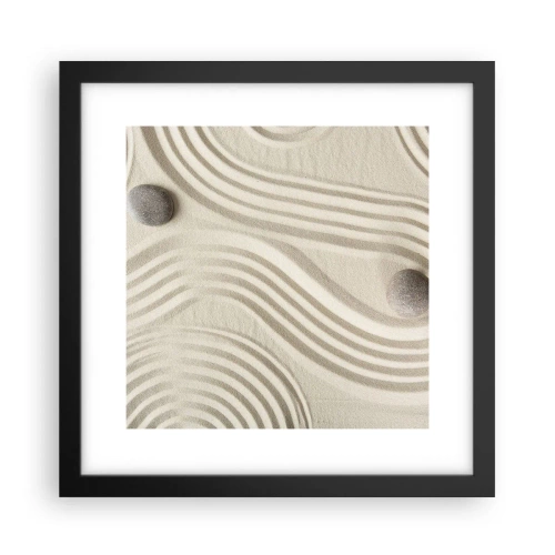 Affiche dans un cadre noir - Poster - Touche de chaleur - 30x30 cm