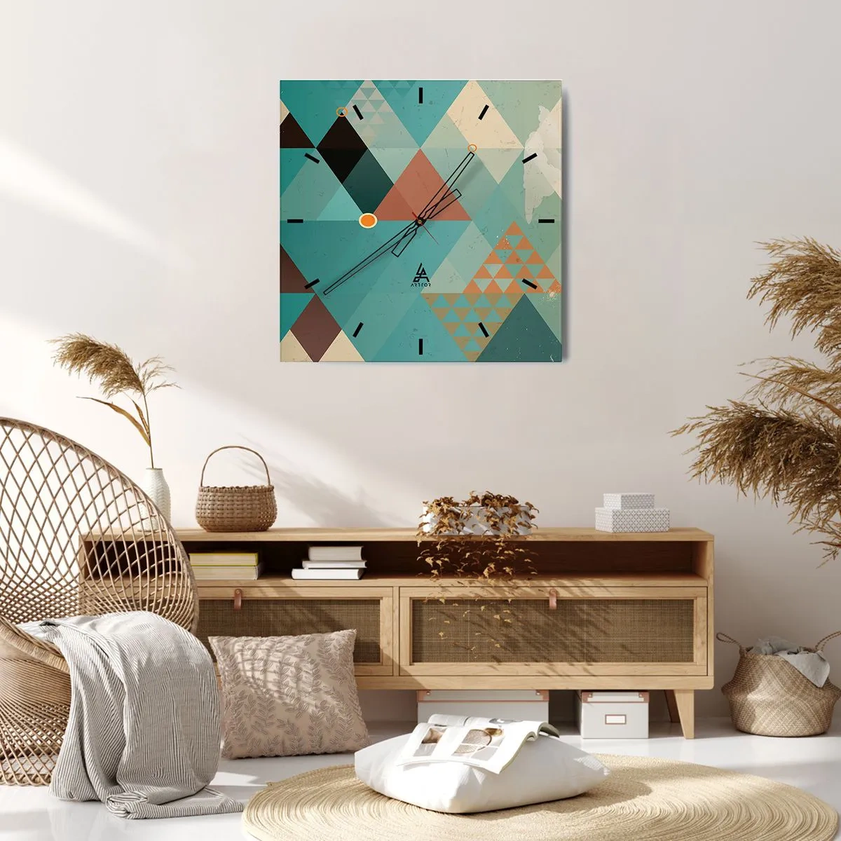 Horloge murale - Pendule murale - Unité de la multiplicité, multiplicité de l'unité - 40x40 cm