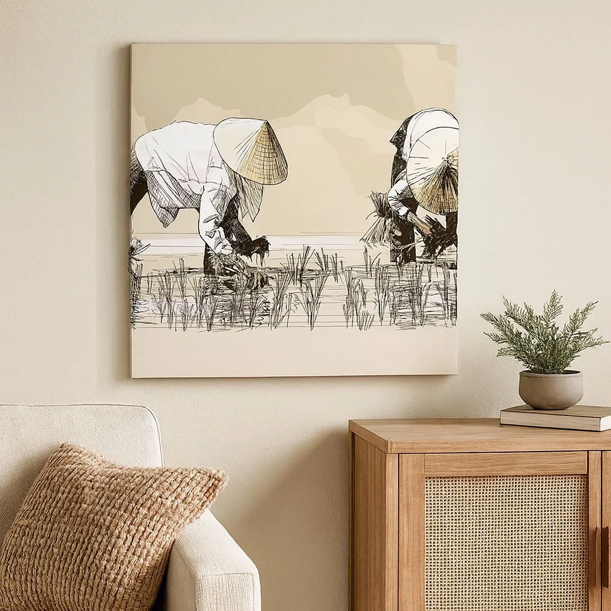 Impression sur toile - Image sur toile - Récolte réussie - 30x30 cm