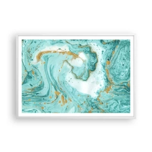 Affiche dans un cadre blanc - Poster - Sous la grande vague de l'ère Edo - 100x70 cm