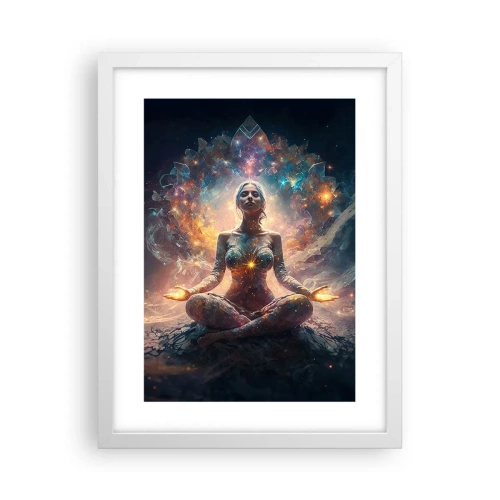 Affiche dans un cadre blanc - Poster - Flux de bonne énergie - 30x40 cm